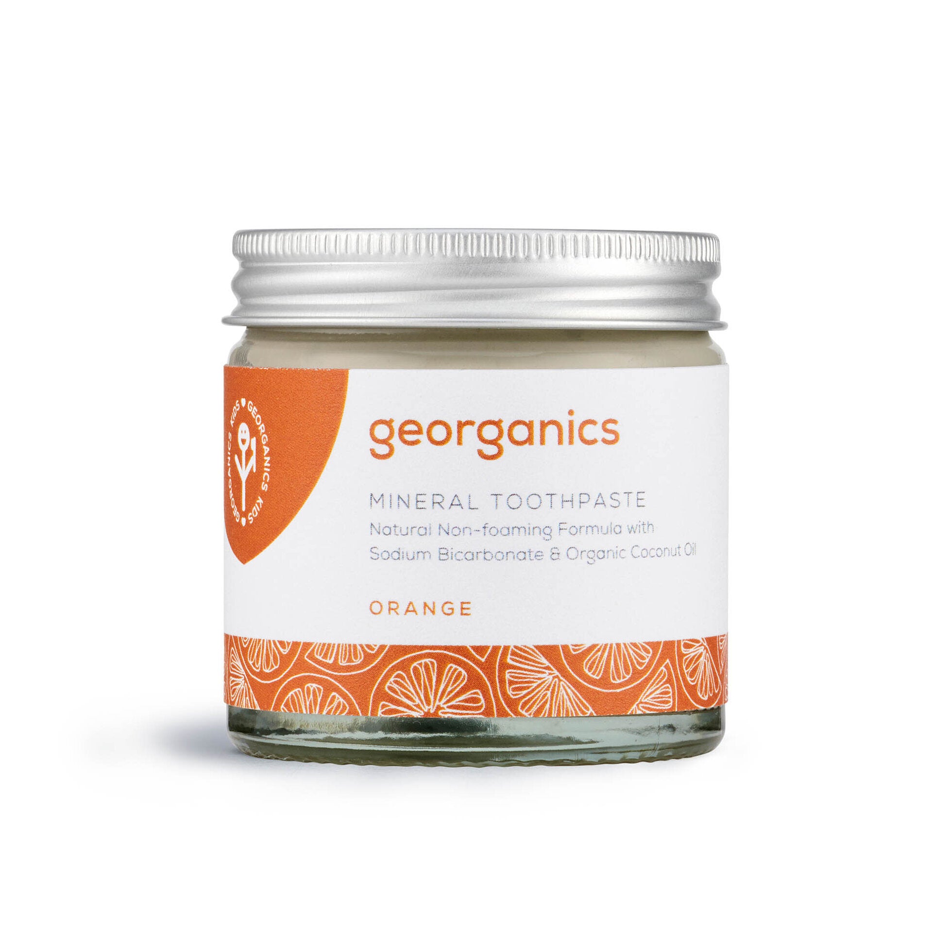 Georganics Mineralinė dantų pasta apelsinų skonio - be fluoro - 60 ml