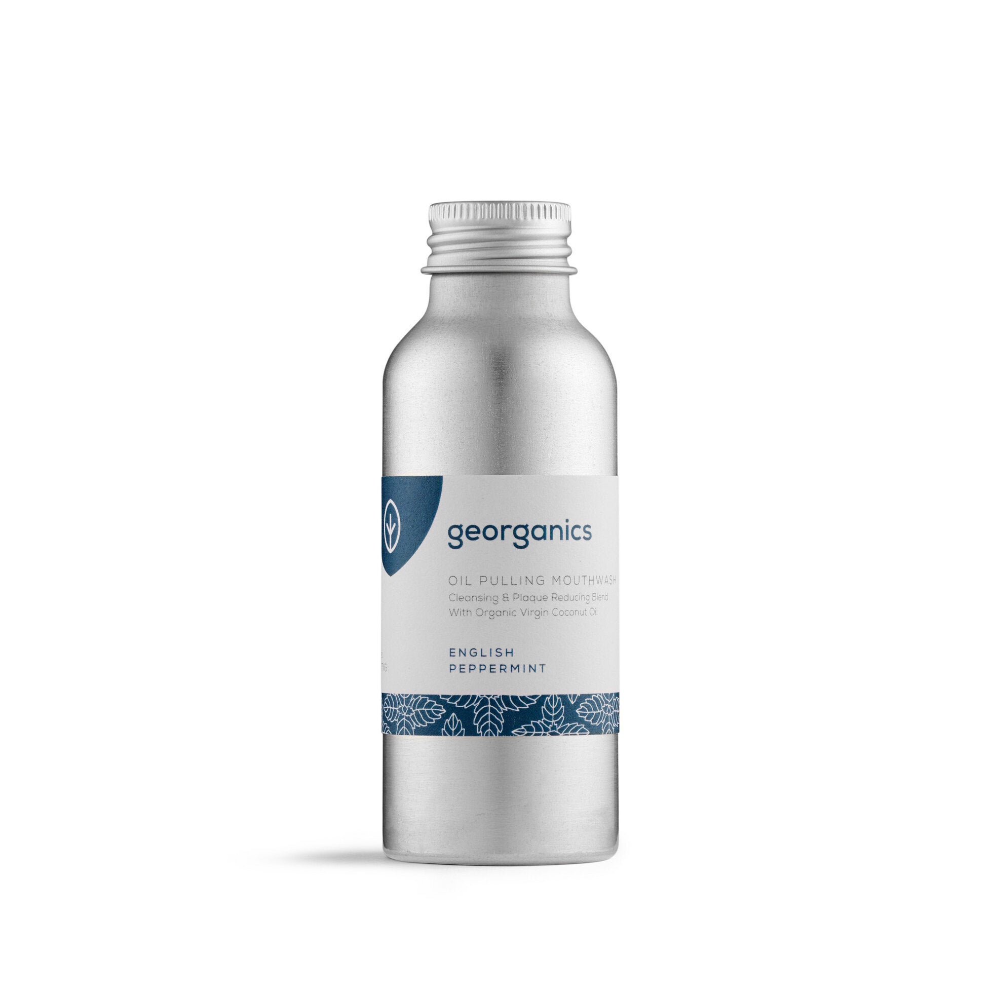 Georganics aliejinis burnos skalavimo skystis su pipirmėte - be fluoro - 100ml