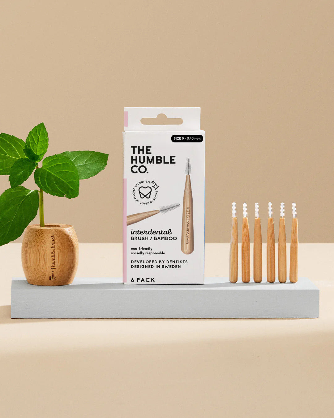 The Humble Co. bambukiniai tarpdančių šepetėliai (6 vnt.)