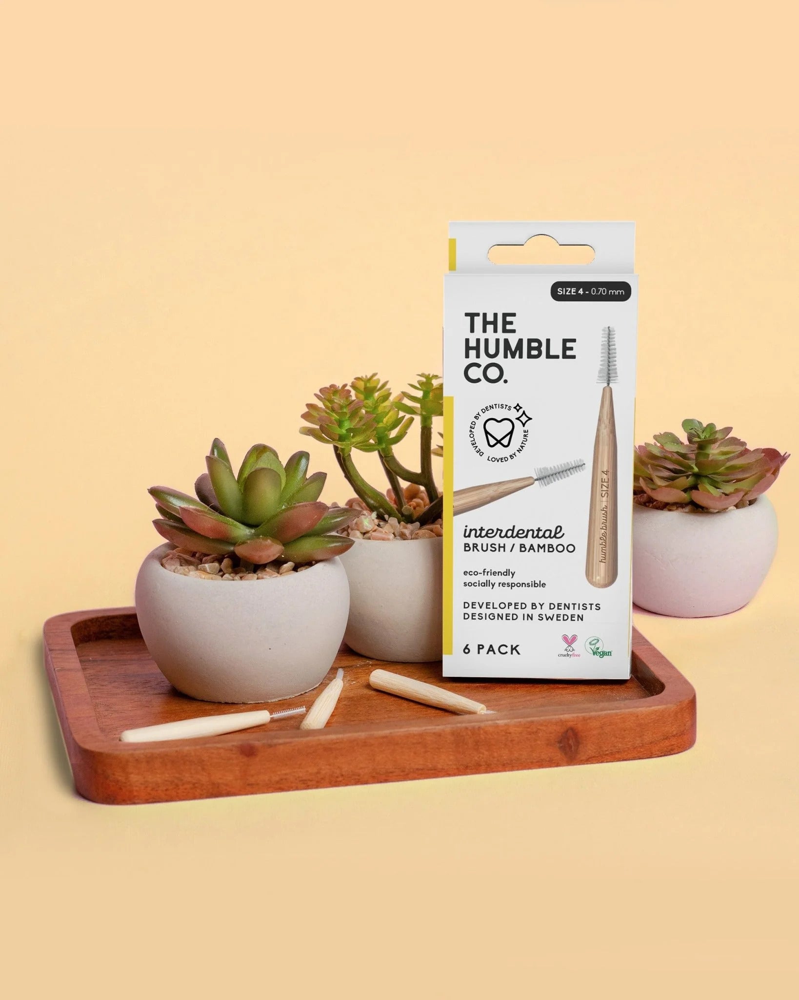 The Humble Co. bambukiniai tarpdančių šepetėliai (6 vnt.)