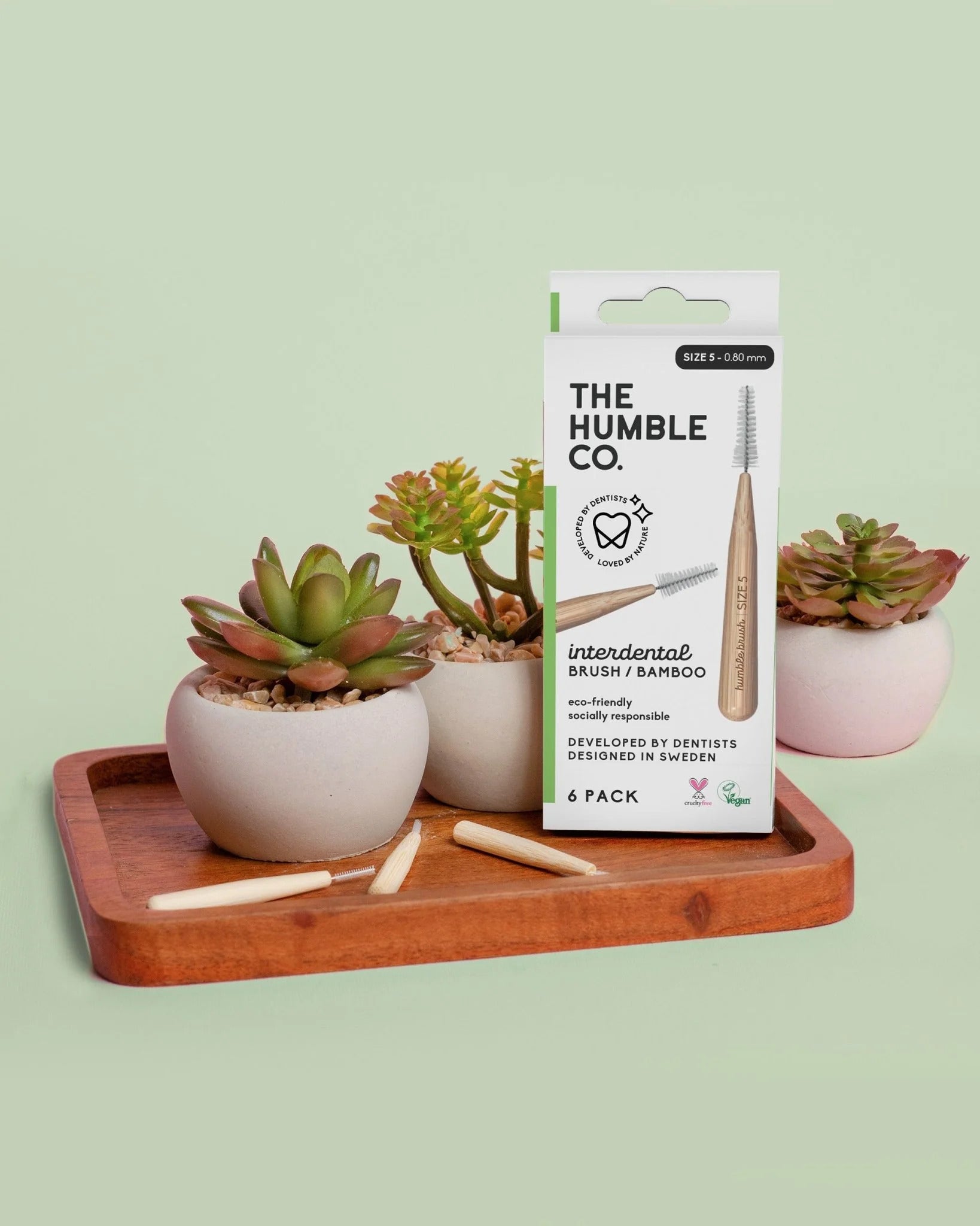 The Humble Co. bambukiniai tarpdančių šepetėliai (6 vnt.)