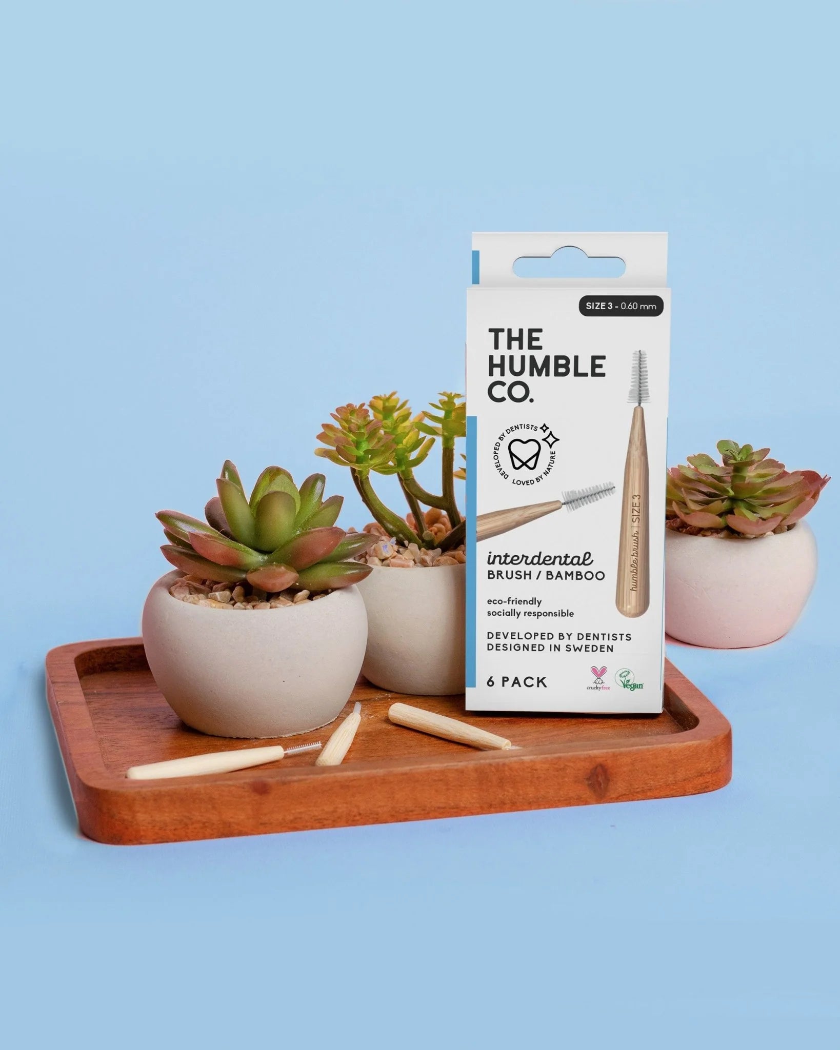 The Humble Co. bambukiniai tarpdančių šepetėliai (6 vnt.)