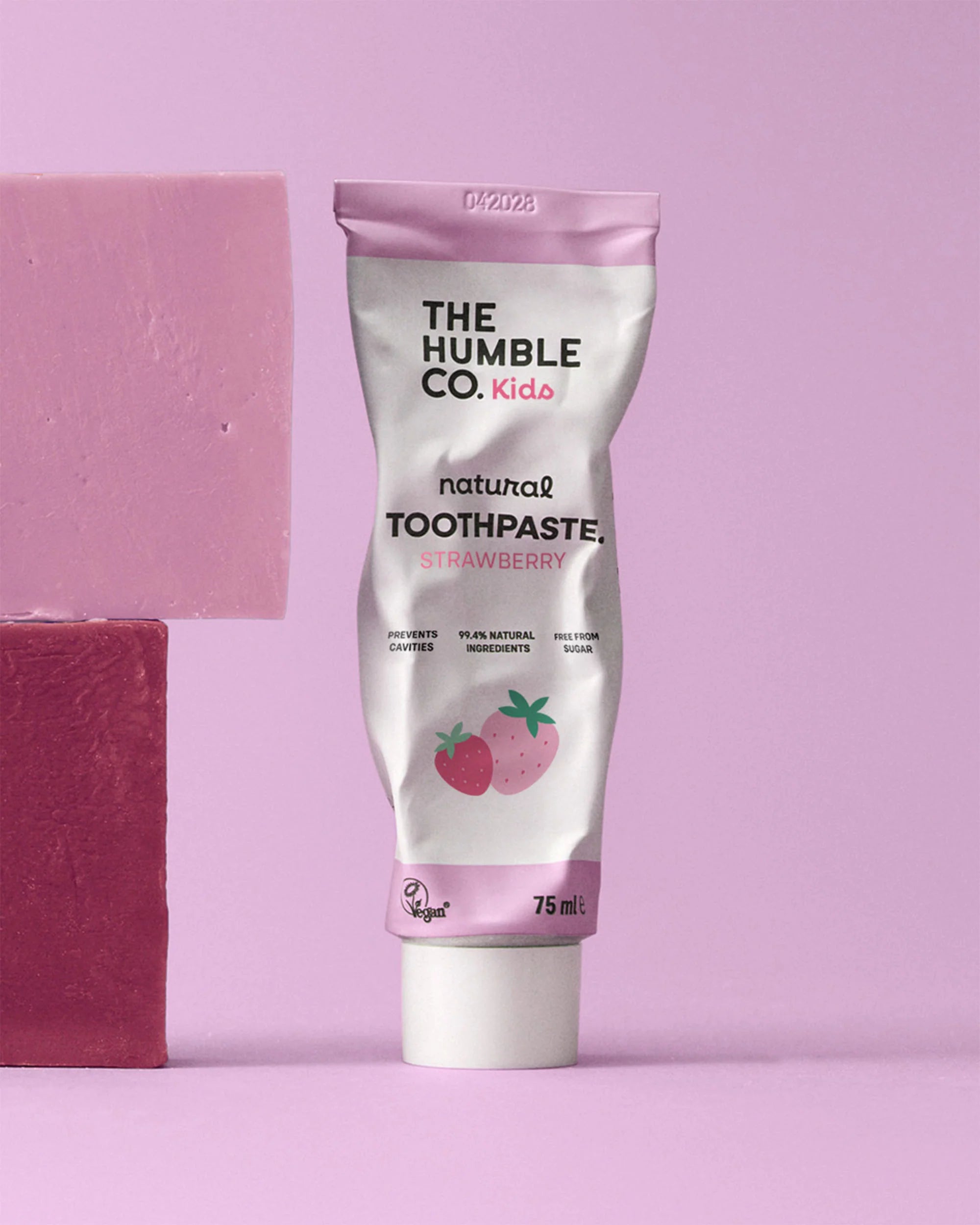 The Humble Co. vaikiška dantų pasta – braškių skonio