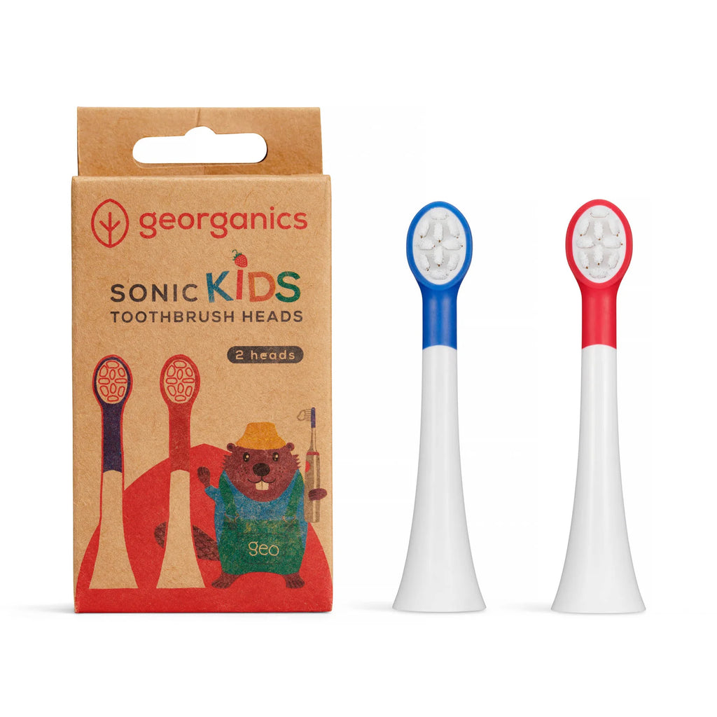 Georganics Sonic Kids keičiamos elektrinio dantų šepetėlio galvutės | 2 vnt.